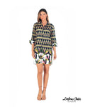 Vestito Camicia Geometrico Floreale