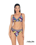 Costume Tropical Viola e Foglie