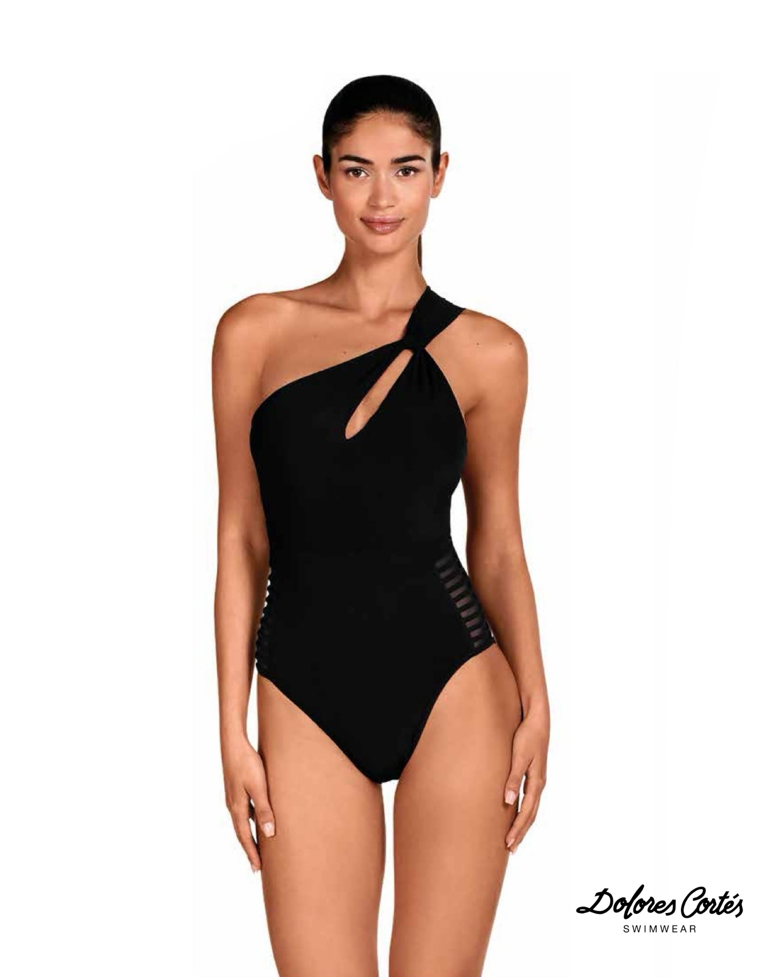 Costume Intero Nero Sofisticato Monospalla
