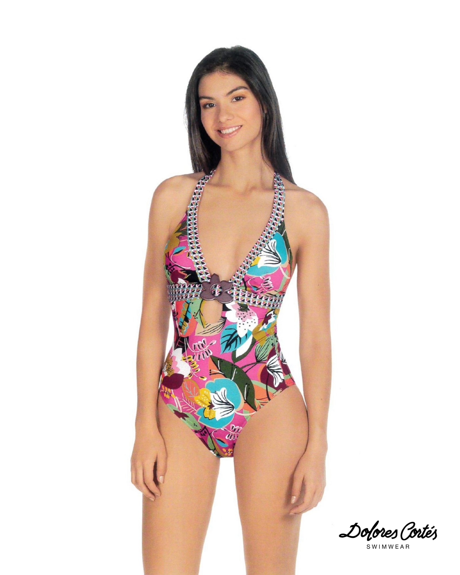 Costume Intero Floreale Deep V